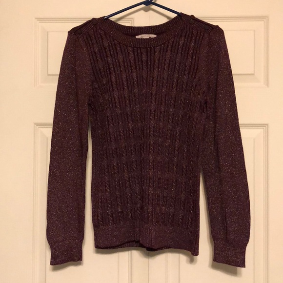 Banana Republic Sweaters - Banana Republic maroon and gold sweater